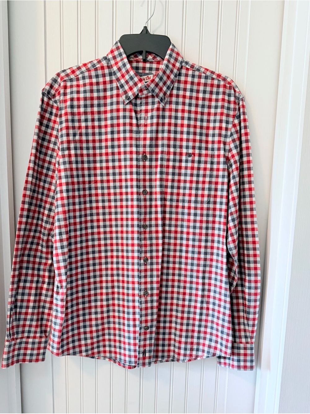 johnnie-O Red, Black & White Plaid Button-Down Shirt